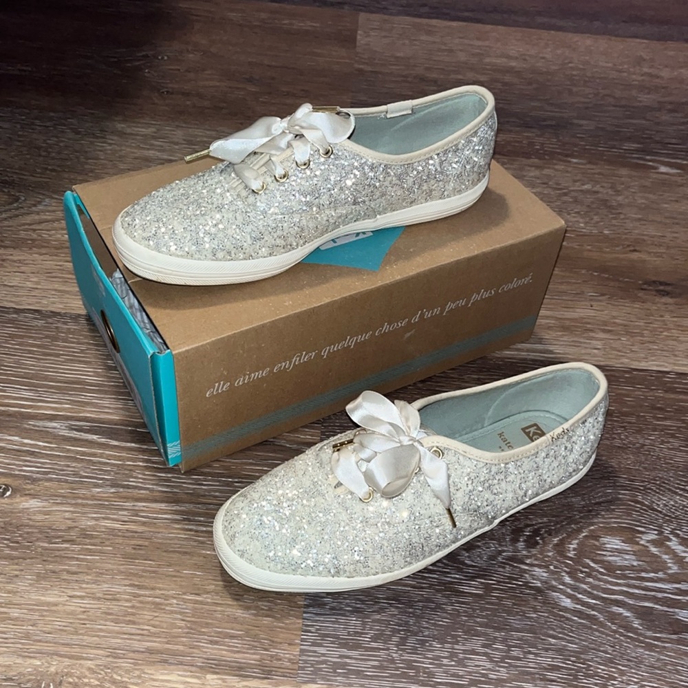 Kate Spade Cream colored glitter Keds